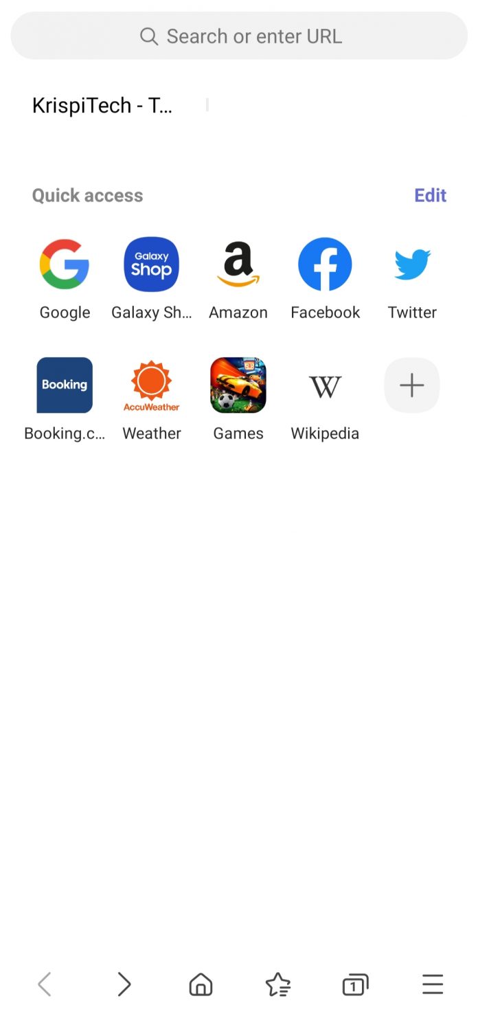 how to bookmark a website on samsung phone